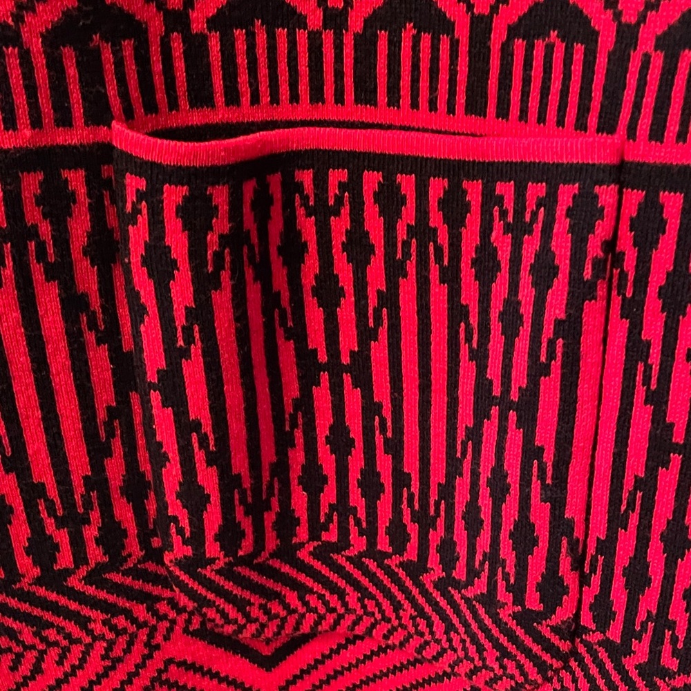 Ruby Rd Red and Black Patterned Women's Sweater - Picture 3 of 5